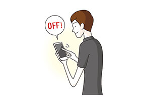 スマホの電源を切る